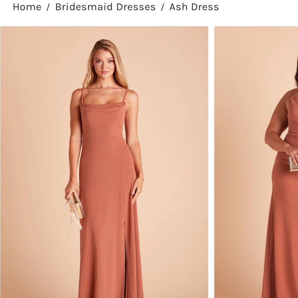 Birdy Grey Backless Ash Dress in CREPE TERRACOTTA